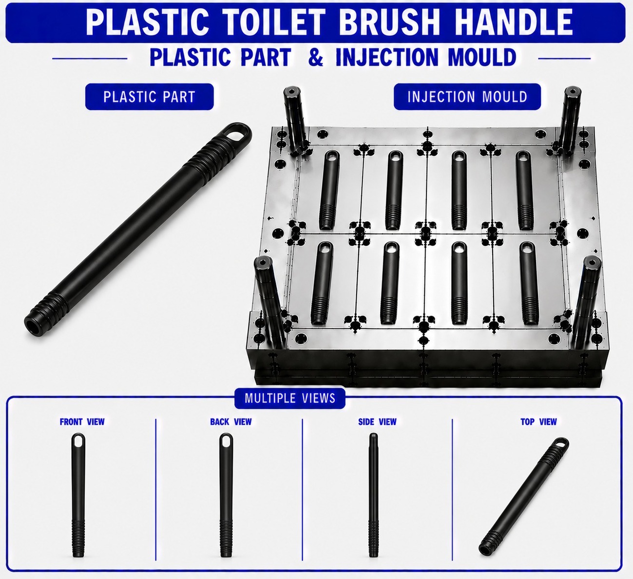 Plastic Toilet Brush Handle Mould and Moulding Service